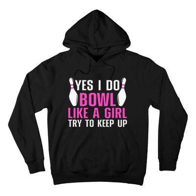 Cute Bowling For Women Bowler Spare Me Ladies Bowling Tall Hoodie