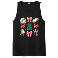 Coquette Bow Funny Baby Jesus Christmas Bible Verse Xmas PosiCharge Competitor Tank