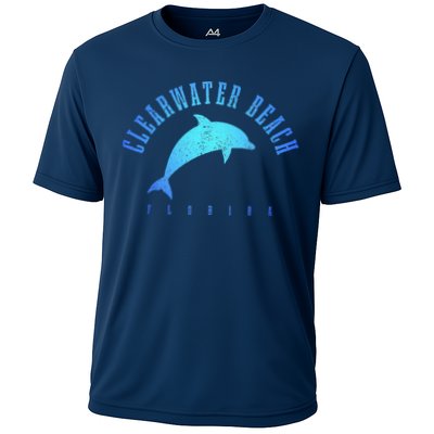 Clearwater Beach Florida FL Dolphin Vacation Souvenir Cooling Performance Crew T-Shirt