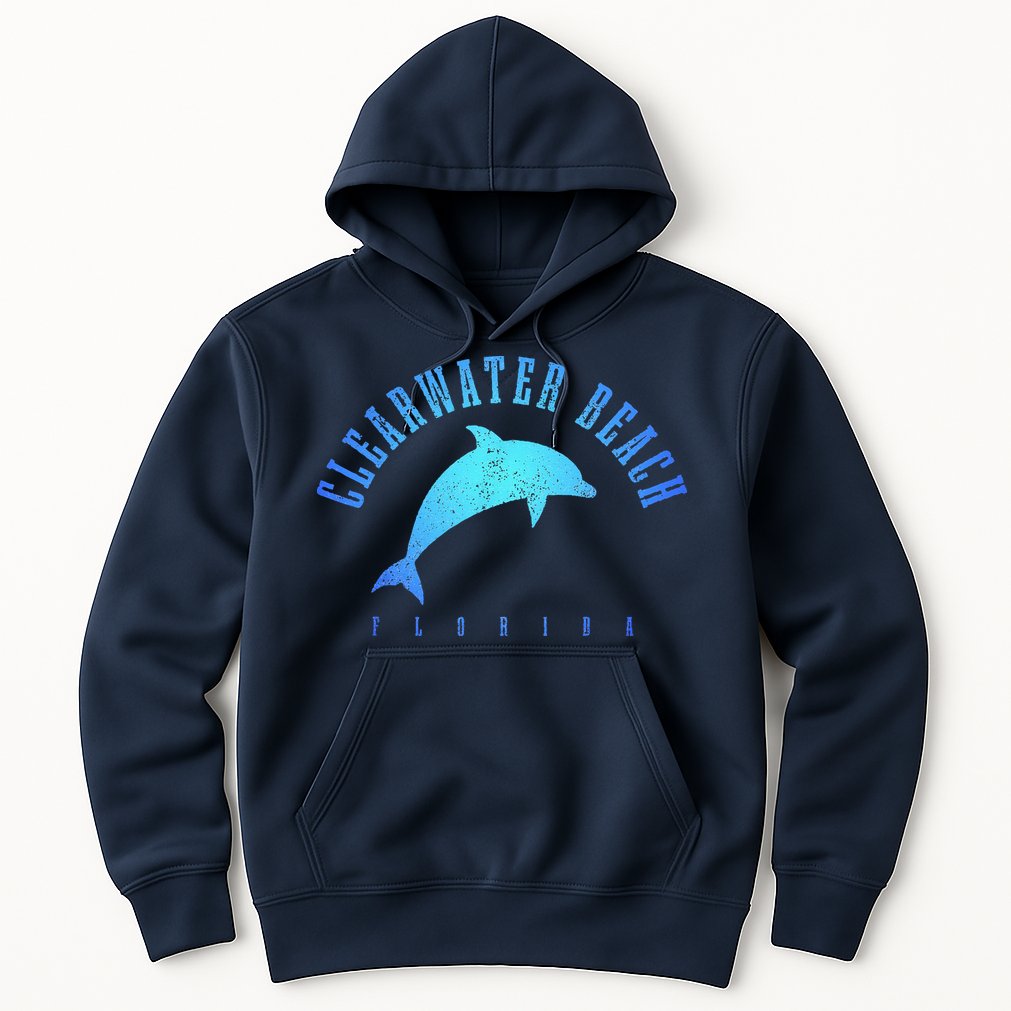 Clearwater Beach Florida FL Dolphin Vacation Souvenir Hoodie