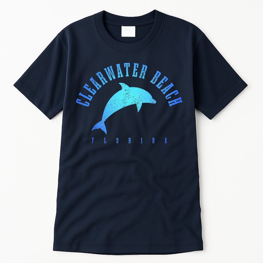 Clearwater Beach Florida FL Dolphin Vacation Souvenir Tall T-Shirt