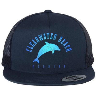 Clearwater Beach Florida FL Dolphin Vacation Souvenir Flat Bill Trucker Hat