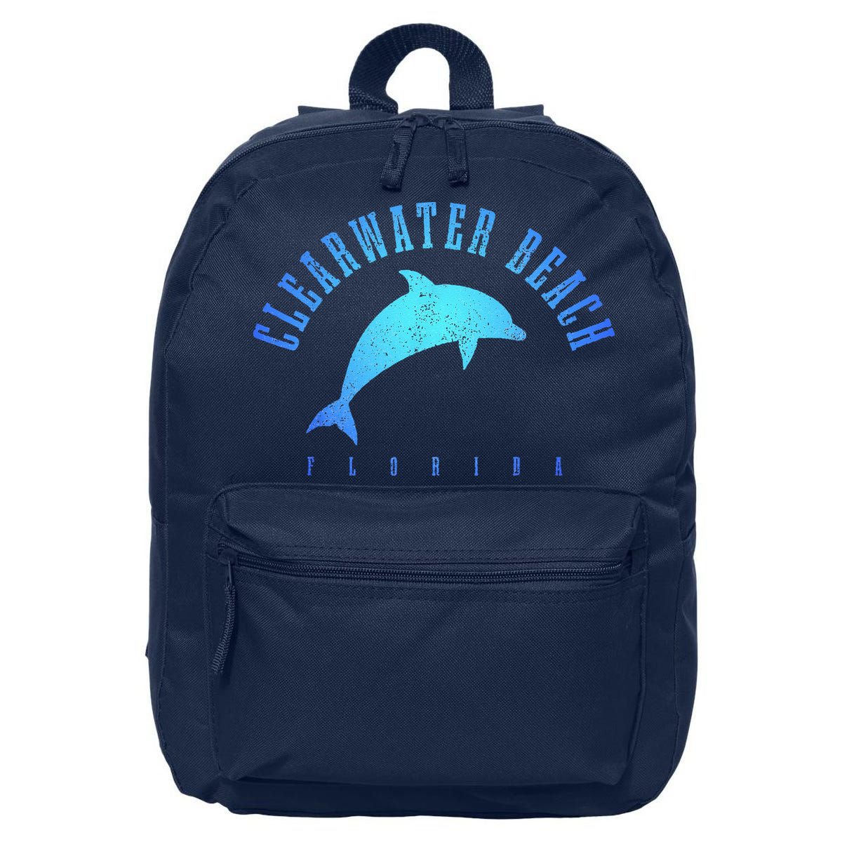 Clearwater Beach Florida FL Dolphin Vacation Souvenir 16 in Basic Backpack