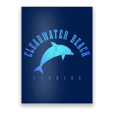 Clearwater Beach Florida FL Dolphin Vacation Souvenir Poster