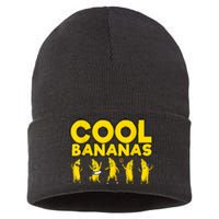 Cool Bananas | Funny Fruit Pun | Banana Sustainable Knit Beanie