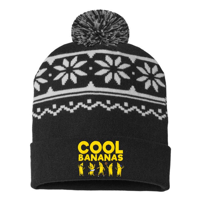 Cool Bananas | Funny Fruit Pun | Banana USA-Made Snowflake Beanie