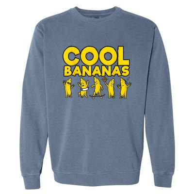 Cool Bananas | Funny Fruit Pun | Banana Garment-Dyed Sweatshirt