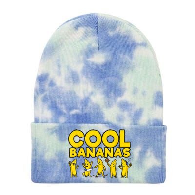 Cool Bananas | Funny Fruit Pun | Banana Tie Dye 12in Knit Beanie