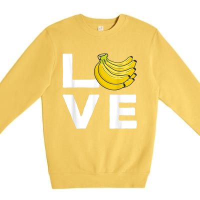 Cool Banana For Men Women Fruit Lover Bananas Hawaiian Love Premium Crewneck Sweatshirt