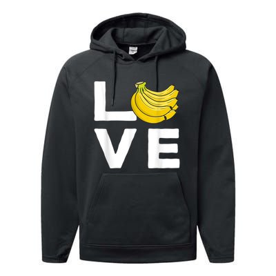 Cool Banana For Men Women Fruit Lover Bananas Hawaiian Love Performance Fleece Hoodie