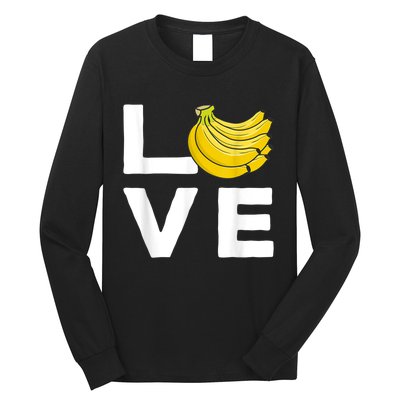 Cool Banana For Men Women Fruit Lover Bananas Hawaiian Love Long Sleeve Shirt