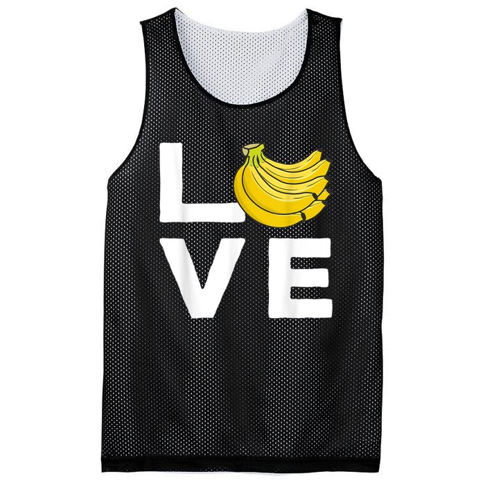 Cool Banana For Men Women Fruit Lover Bananas Hawaiian Love Mesh Reversible Basketball Jersey Tank