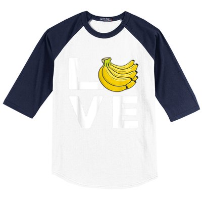 Cool Banana For Men Women Fruit Lover Bananas Hawaiian Love Baseball Sleeve Shirt