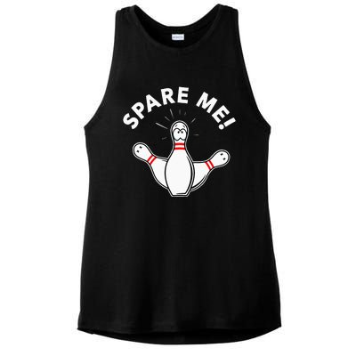 Cute Bowling For Or Spare Me Ladies PosiCharge Tri-Blend Wicking Tank