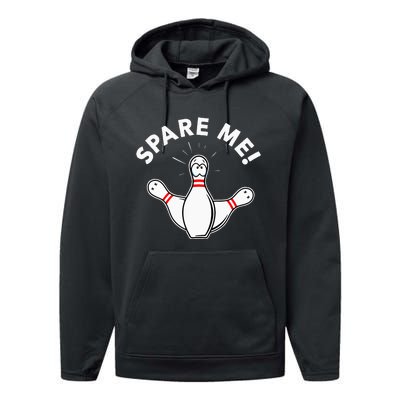 Cute Bowling For Or Spare Me Performance Fleece Hoodie