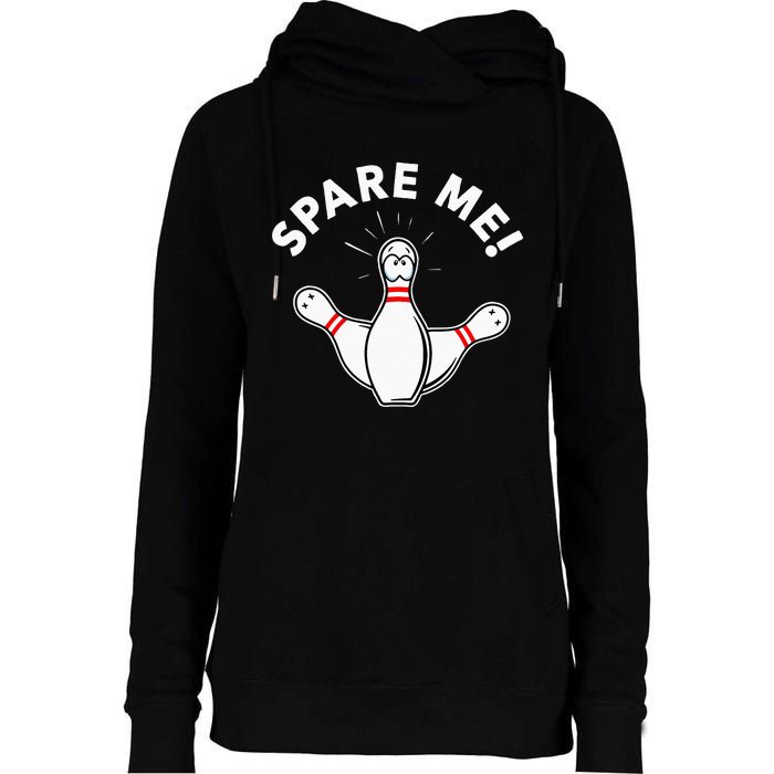 Cute Bowling For Or Spare Me Womens Funnel Neck Pullover Hood