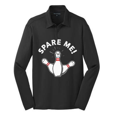 Cute Bowling For Or Spare Me Silk Touch Performance Long Sleeve Polo