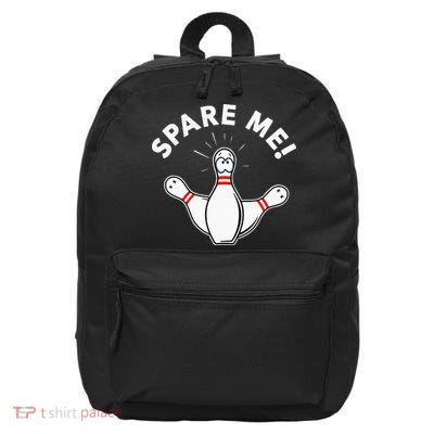 Cute Bowling For Or Spare Me 16 in Basic Backpack