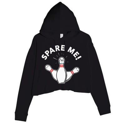 Cute Bowling For Or Spare Me Crop Fleece Hoodie