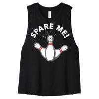 Cute Bowling For Or Spare Me Women's Racerback Cropped Tank