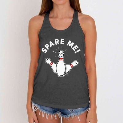 Cute Bowling For Or Spare Me Women's Knotted Racerback Tank