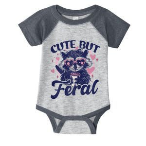 Cute But Feral Raccoon Outfits For Women Funny Raccoon Infant Baby Jersey Bodysuit