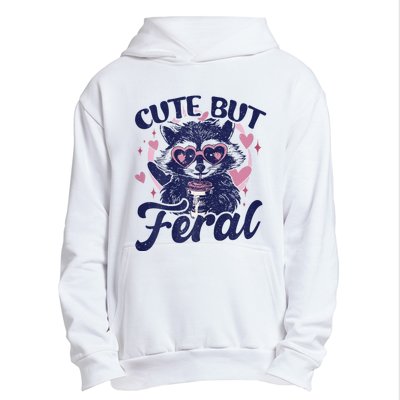 Cute But Feral Raccoon Outfits For Women Funny Raccoon Urban Pullover Hoodie