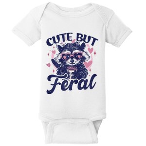 Cute But Feral Raccoon Outfits For Women Funny Raccoon Baby Bodysuit