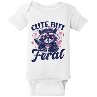 Cute But Feral Raccoon Outfits For Women Funny Raccoon Baby Bodysuit