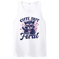 Cute But Feral Raccoon Outfits For Women Funny Raccoon PosiCharge Competitor Tank