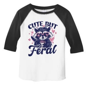 Cute But Feral Raccoon Outfits For Women Funny Raccoon Toddler Fine Jersey T-Shirt