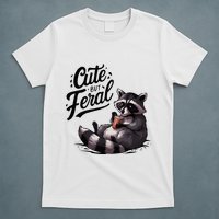 Cute But Feral Funny And Wild Raccoon Design T-Shirt