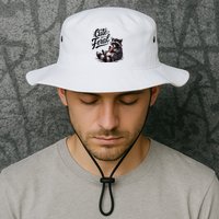 Cute But Feral Funny And Wild Raccoon Design Bucket Hat