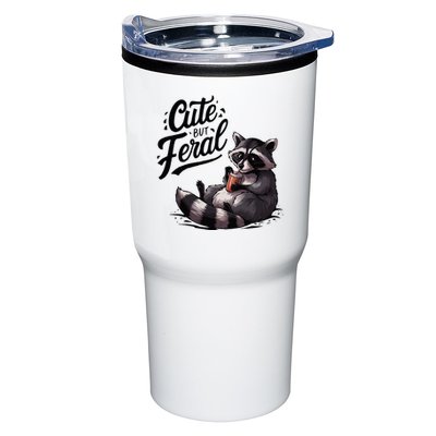 Cute But Feral Funny And Wild Raccoon Design Tumbler