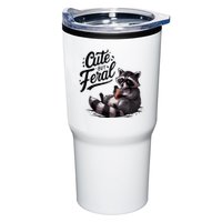 Cute But Feral Funny And Wild Raccoon Design Tumbler