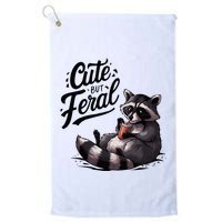Cute But Feral Funny And Wild Raccoon Design Golf Towel
