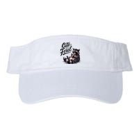 Cute But Feral Funny And Wild Raccoon Design Visor