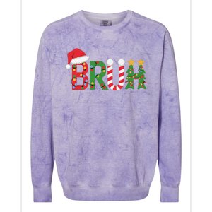 Christmas Bruh Funny Christmas Women Gift Colorblast Crewneck Sweatshirt