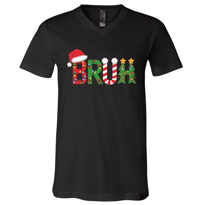 Christmas Bruh Funny Christmas Women Gift V-Neck T-Shirt