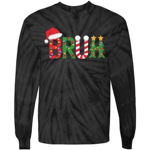 Christmas Bruh Funny Christmas Women Gift Tie-Dye Long Sleeve Shirt