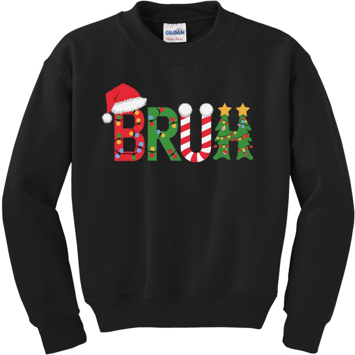 Christmas Bruh Funny Christmas Women Gift Kids Sweatshirt