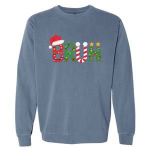 Christmas Bruh Funny Christmas Women Gift Garment-Dyed Sweatshirt