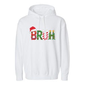 Christmas Bruh Funny Christmas Women Gift Garment-Dyed Fleece Hoodie