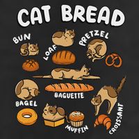 Cat Bread Foodie Kittten Pet Owner Loaf Lover Cat 7 Panel Mesh Trucker Snapback Hat