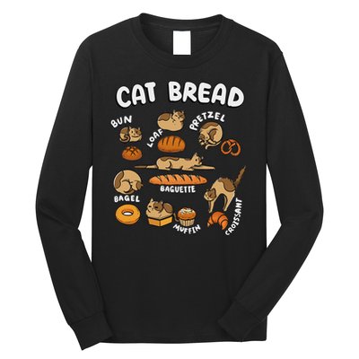 Cat Bread Foodie Kittten Pet Owner Loaf Lover Cat Long Sleeve Shirt