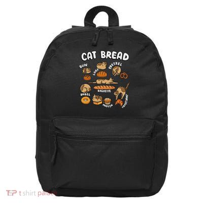 Cat Bread Foodie Kittten Pet Owner Loaf Lover Cat 16 in Basic Backpack