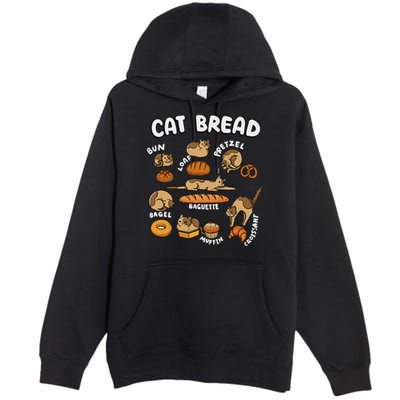 Cat Bread Foodie Kittten Pet Owner Loaf Lover Cat Premium Pullover Hoodie