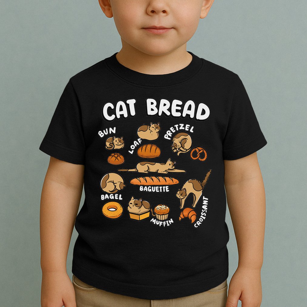 Cat Bread Foodie Kittten Pet Owner Loaf Lover Cat Toddler T-Shirt