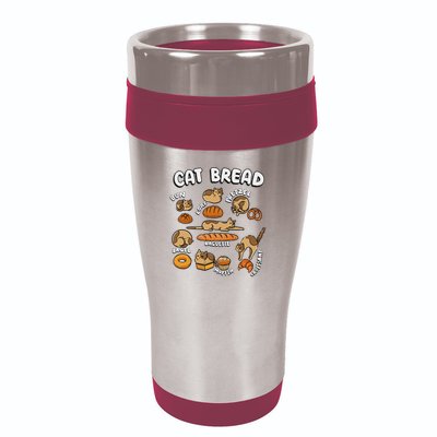 Cat Bread Foodie Kittten Pet Owner Loaf Lover Cat 16oz Travel Tumbler