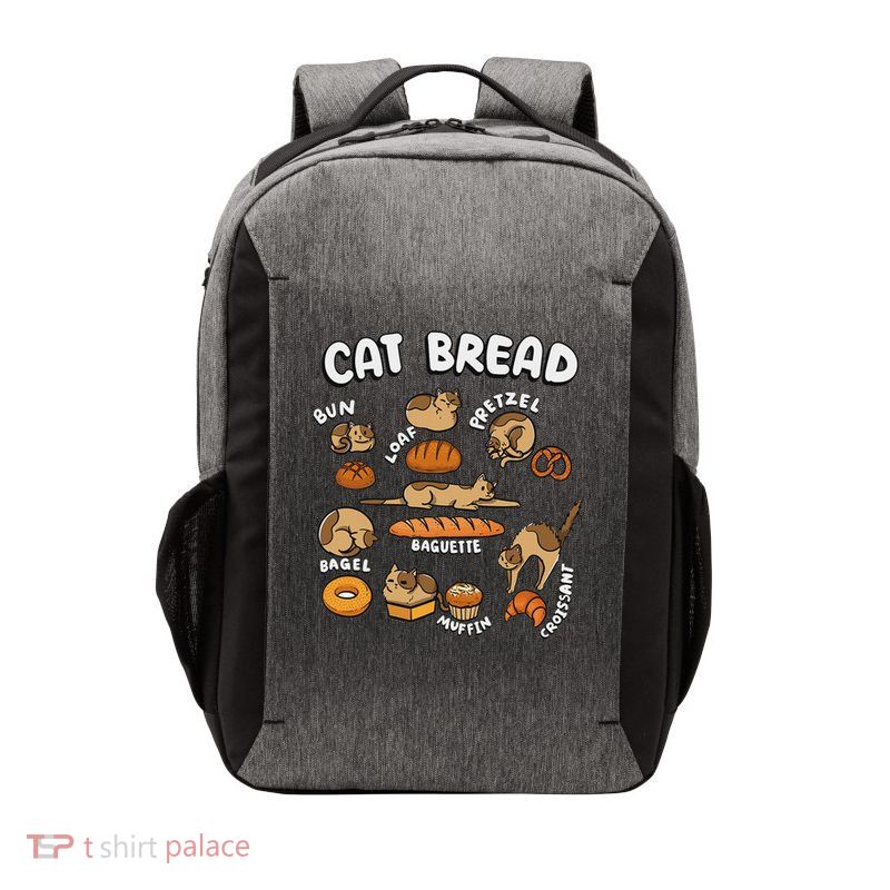 Cat Bread Foodie Kittten Pet Owner Loaf Lover Cat Vector Backpack